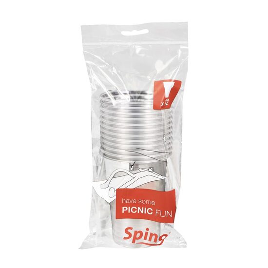 NEW! Glasses, PET plastic, 400 ml, 12 pcs.