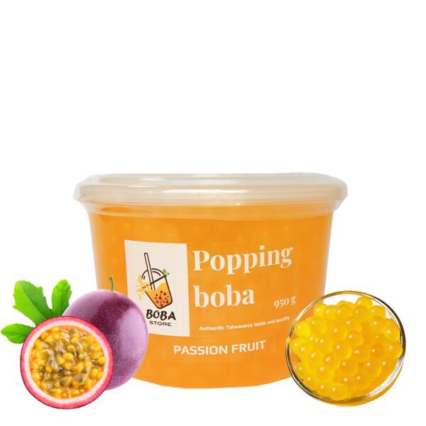 PASSION FRUIT popping boba, 950g