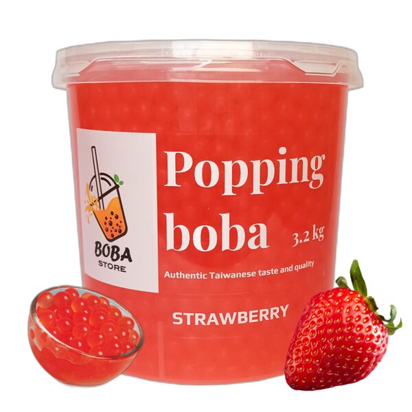 STRAWBERRY Popping Boba, 3.2 kg