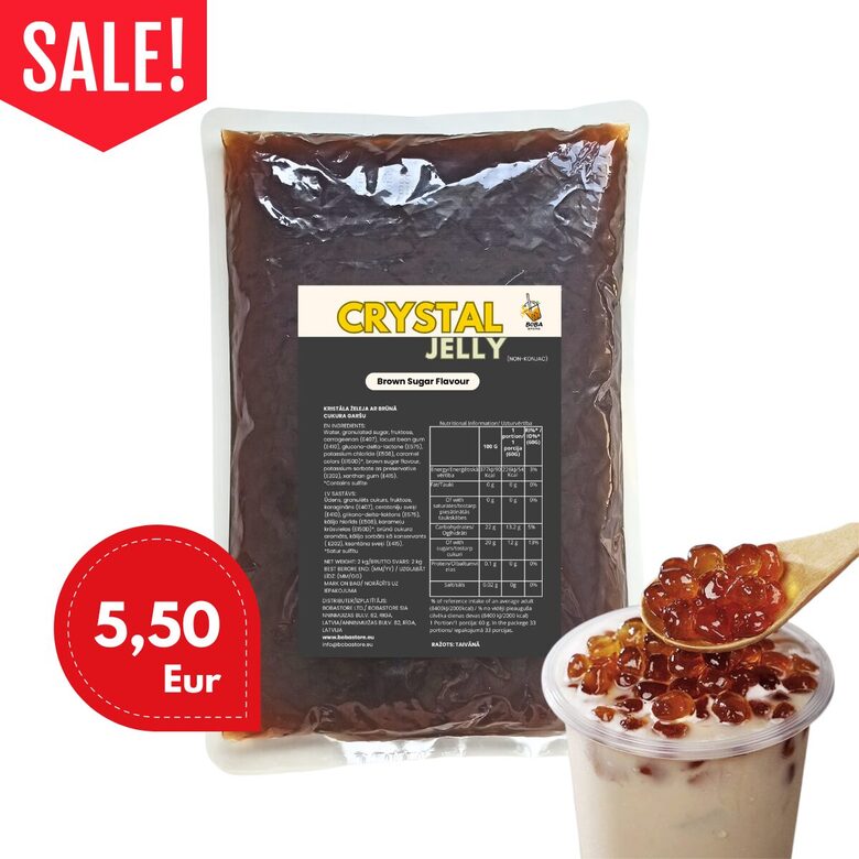 Crystal jelly brouwn sugar favoured SALE